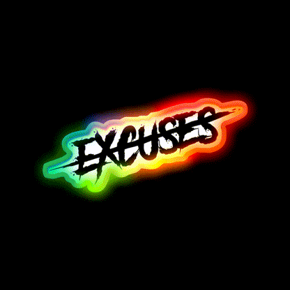No Excuses Gym Fitness Led Neon Sign Rgb Color