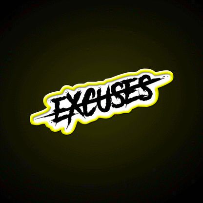 No Excuses Gym Fitness Led Neon Sign Rgb Color