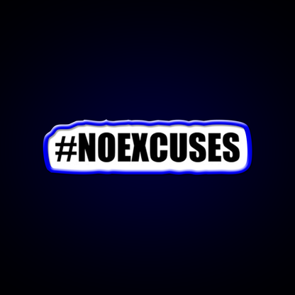No Excuses Hashtag Gym Fitness Led Neon Sign Rgb Color