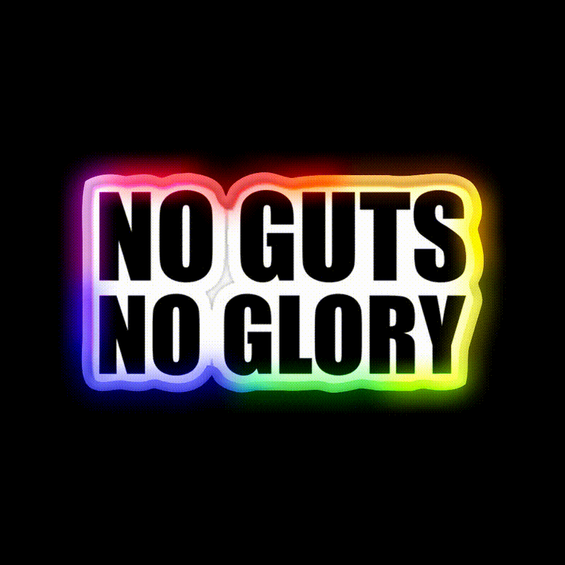 No Guts No Glory Gym Gym Fitness Led Neon Sign Rgb Color