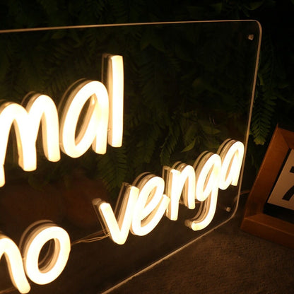 No Hay Mal Que Por Bn No Venga Yellow Led Neon Sign - Shineneon