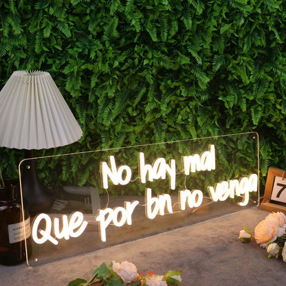 No Hay Mal Que Por Bn No Venga Yellow Led Neon Sign - Shineneon
