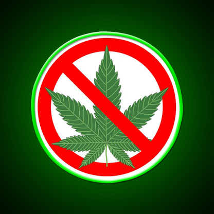 No Hemp Inspired Green Leaf Led Neon Sign Rgb Color - LED neon sign view 8