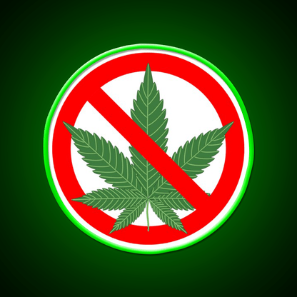 No Hemp Inspired Green Leaf Led Neon Sign Rgb Color - Shineneon