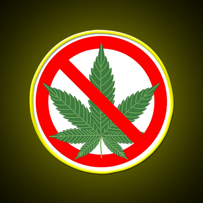 No Hemp Inspired Green Leaf Led Neon Sign Rgb Color - LED neon sign view 7