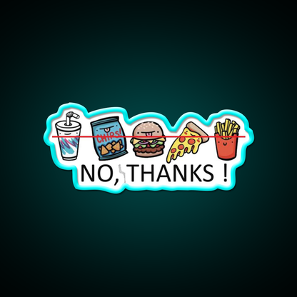 No Junk Food Gym Fitness Led Neon Sign Rgb Color