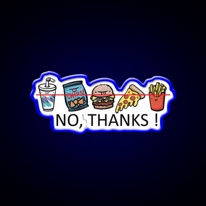 No Junk Food Gym Fitness Led Neon Sign Rgb Color