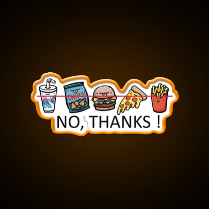 No Junk Food Gym Fitness Led Neon Sign Rgb Color