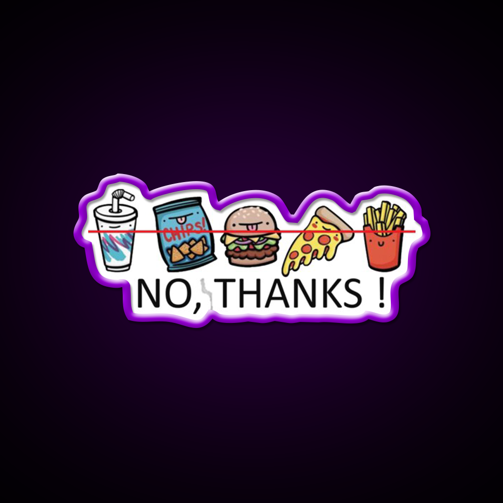 No Junk Food Gym Fitness Led Neon Sign Rgb Color