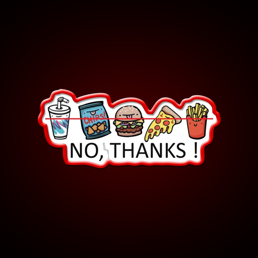 No Junk Food Gym Fitness Led Neon Sign Rgb Color