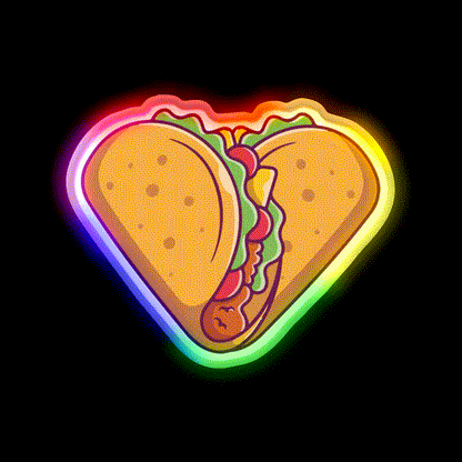 No Love No Taco Led Neon Sign Mexican Food Sign Rgb Color - LED neon sign close-up detail