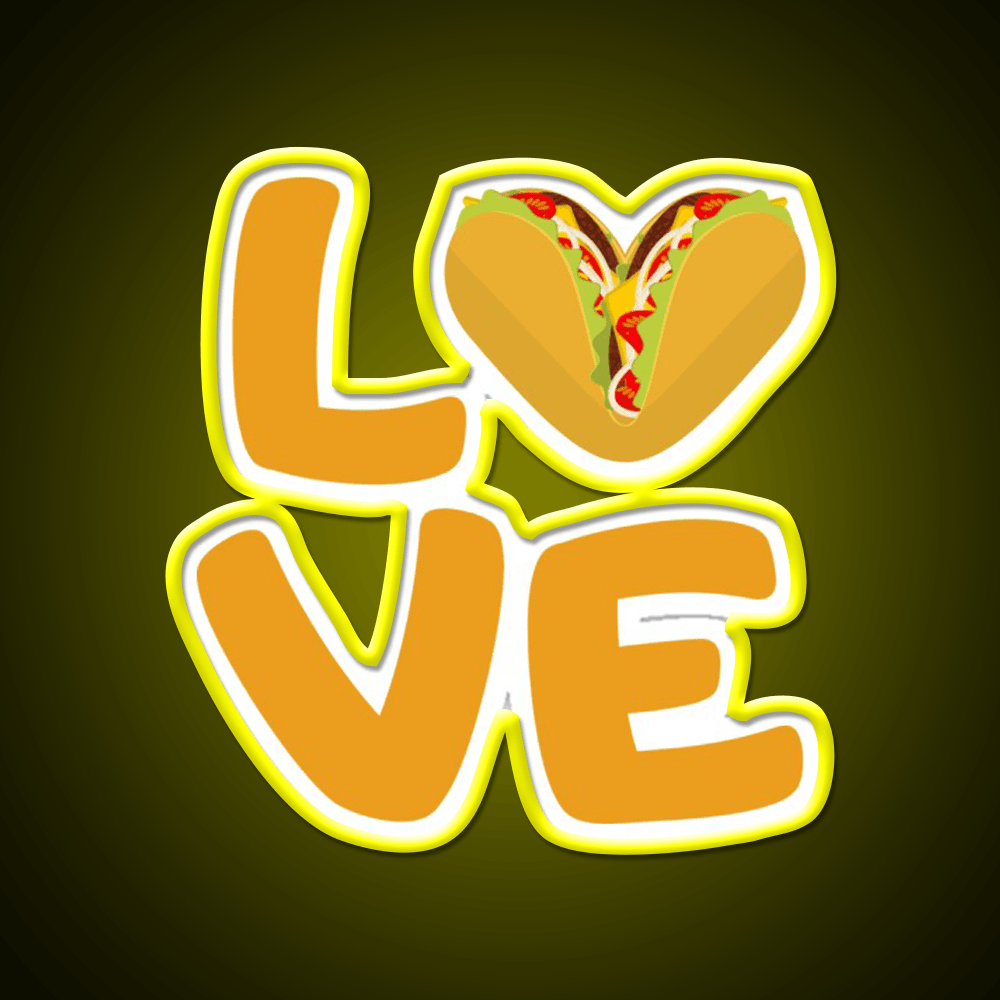 No Love No Tacos La Carreta Funny Taco Led Neon Sign Rgb Color - Shineneon