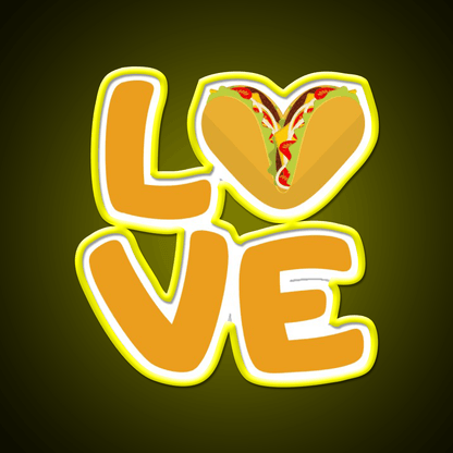 No Love No Tacos La Carreta Funny Taco Led Neon Sign Rgb Color - Shineneon
