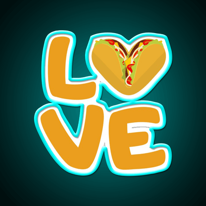 No Love No Tacos La Carreta Funny Taco Led Neon Sign Rgb Color - Shineneon
