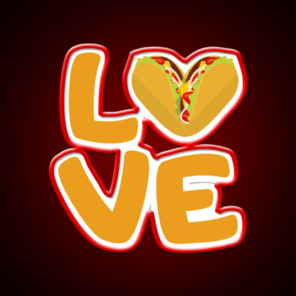 No Love No Tacos La Carreta Funny Taco Led Neon Sign Rgb Color - Shineneon