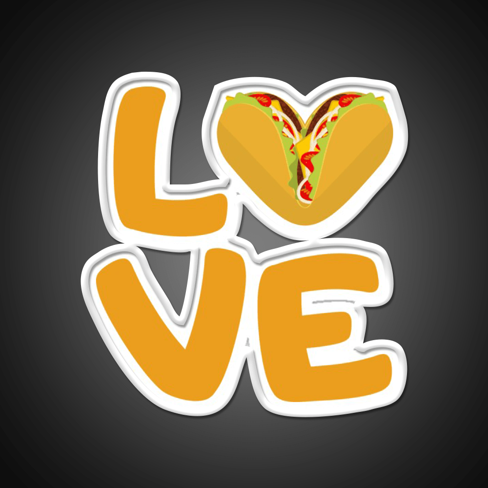 No Love No Tacos La Carreta Funny Taco Led Neon Sign Rgb Color - Shineneon