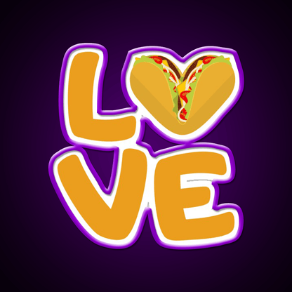 No Love No Tacos La Carreta Funny Taco Led Neon Sign Rgb Color - Shineneon