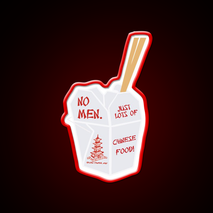 No Men Just Lots Of Chinese Food Fast Food Led Neon Sign For Burger Place Rgb Color