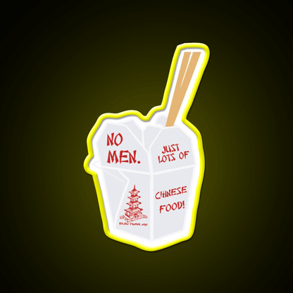 No Men Just Lots Of Chinese Food Fast Food Led Neon Sign For Burger Place Rgb Color - Shineneon