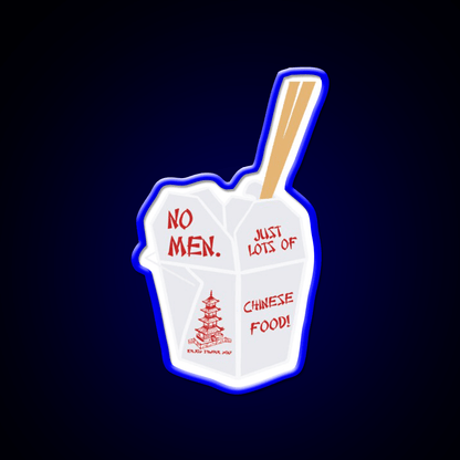 No Men Just Lots Of Chinese Food Fast Food Led Neon Sign For Burger Place Rgb Color - Shineneon