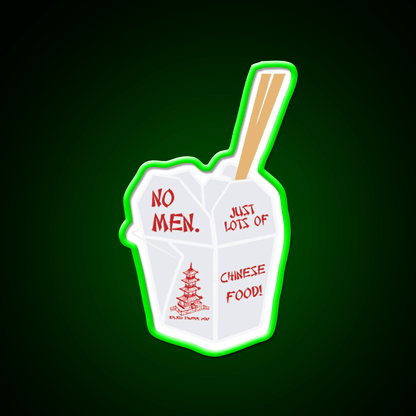 No Men Just Lots Of Chinese Food Fast Food Led Neon Sign For Burger Place Rgb Color - Shineneon