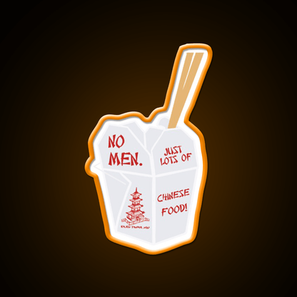 No Men Just Lots Of Chinese Food Fast Food Led Neon Sign For Burger Place Rgb Color - Shineneon