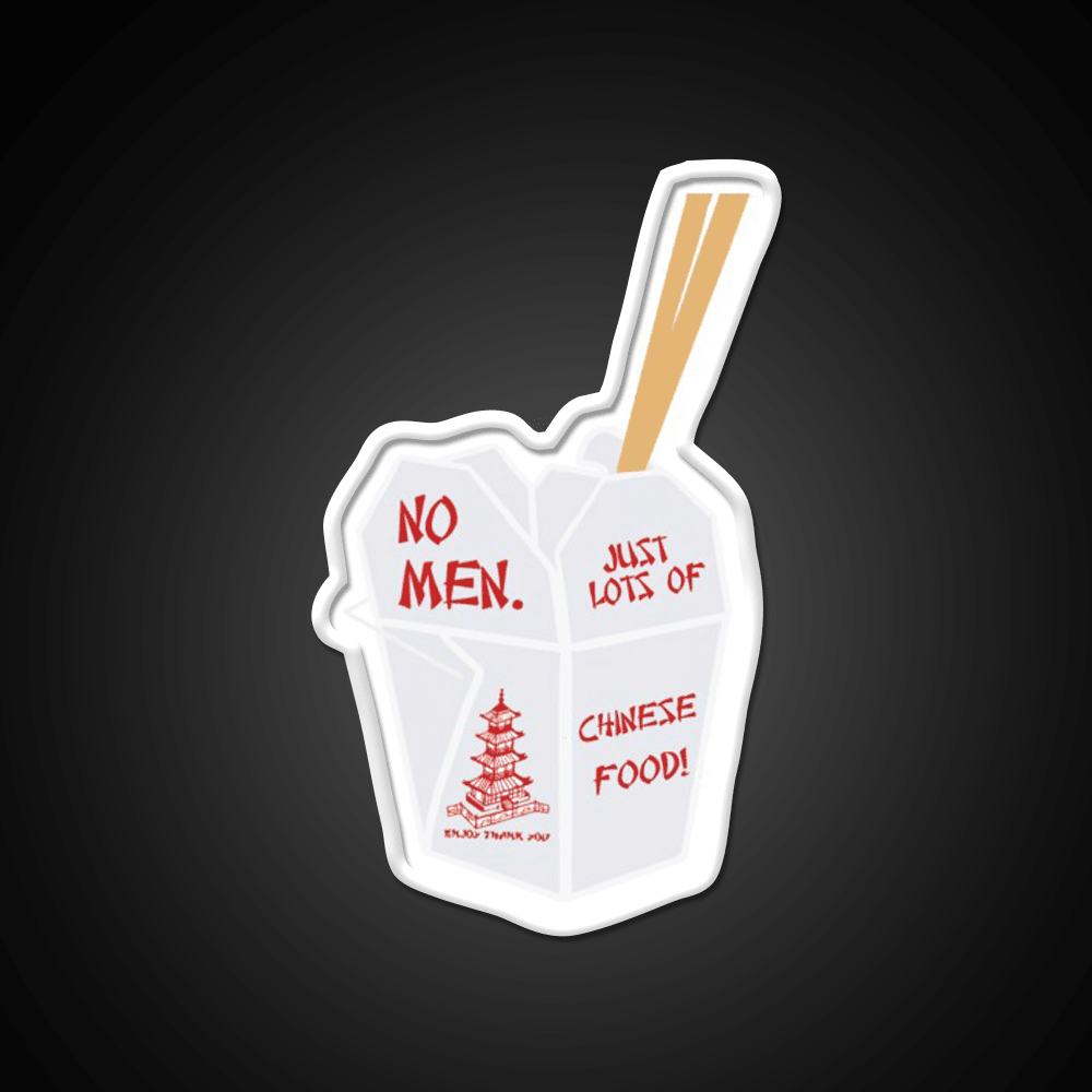 No Men Just Lots Of Chinese Food Fast Food Led Neon Sign For Burger Place Rgb Color - Shineneon
