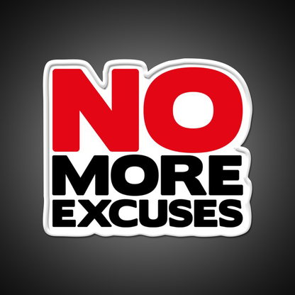 No More Excuses Gym Fitness Led Neon Sign Rgb Color