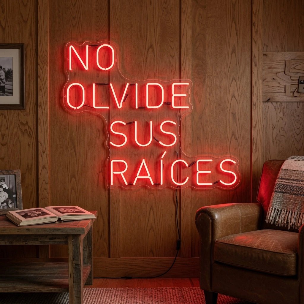 No Olvidde Sus Raices LED Neon Sign - Shineneon
