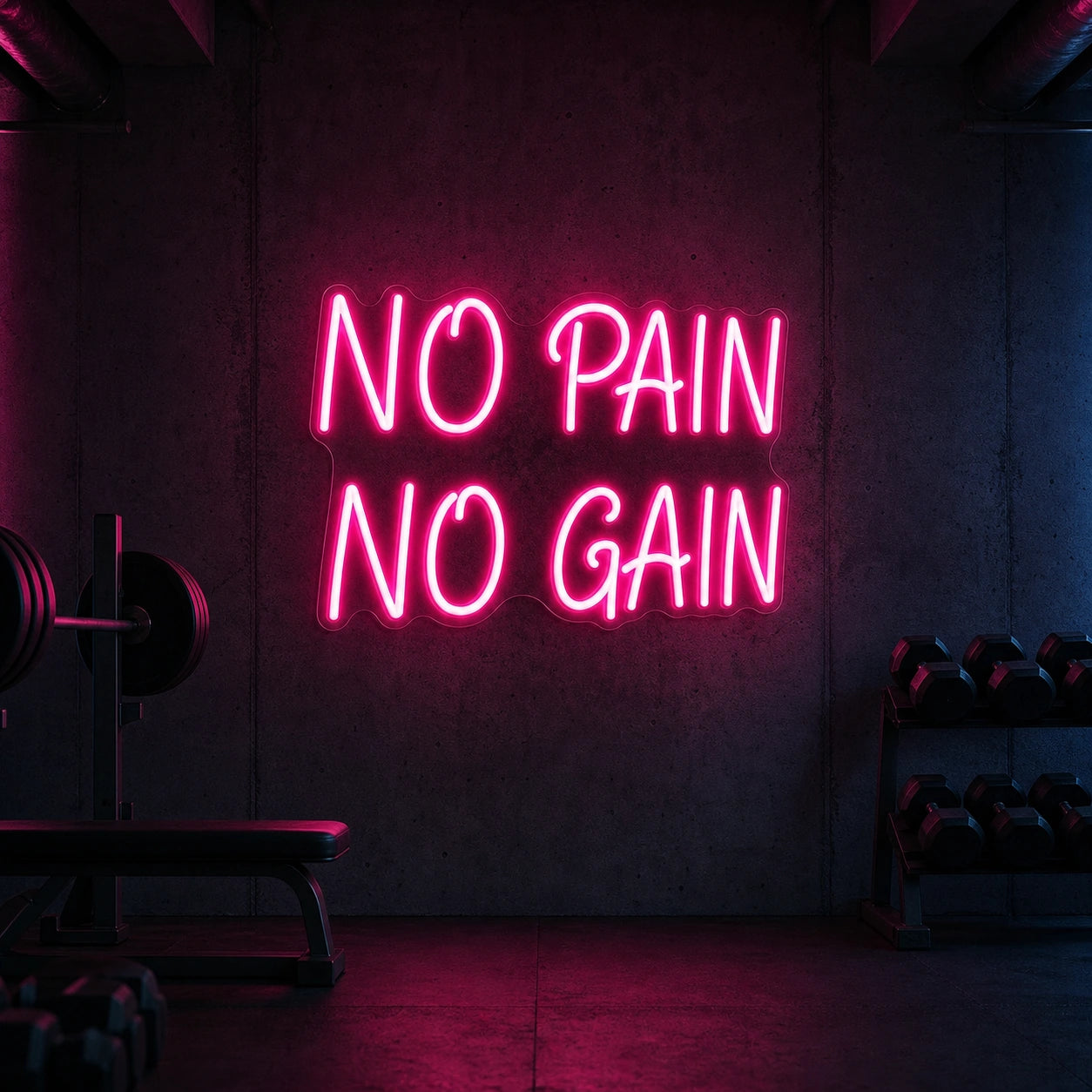 No Pain Gain LED Neon Sign Garage Man Cave Neon Sign high-converting product image