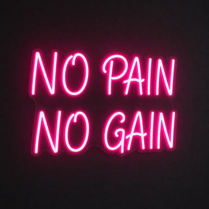 No Pain Gain LED Neon Sign Garage Man Cave Neon Sign main product image