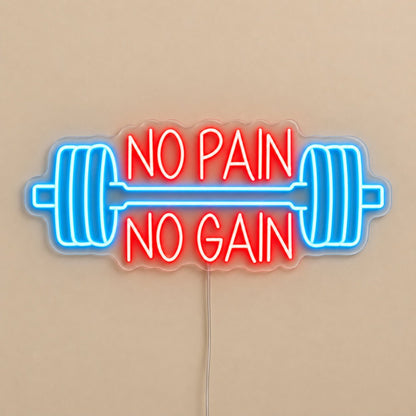 No Pain No Gain Barbell LED Neon Sign - Shineneon