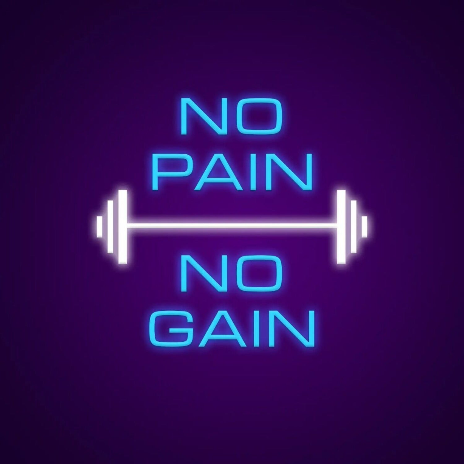No Pain No Gain Barbell Led Neon Sign For Gym And Fitness Room | Shineneon