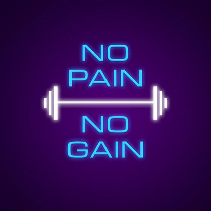 No Pain No Gain Barbell Led Neon Sign For Gym And Fitness Room | Shineneon