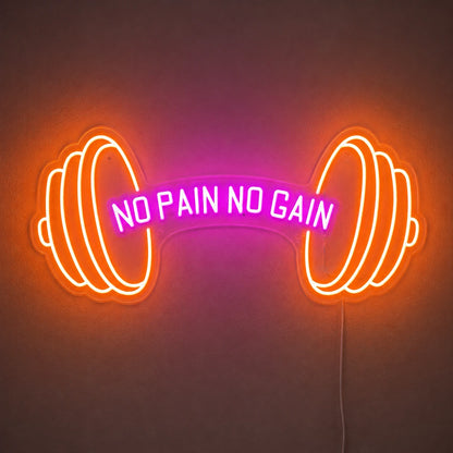 No Pain No Gain Dumbbell Neon Sign LED Neon Sign main product image