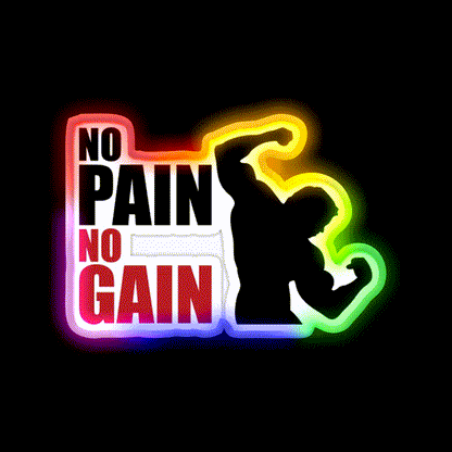No Pain No Gain Gym Fitness Led Neon Sign Rgb Color