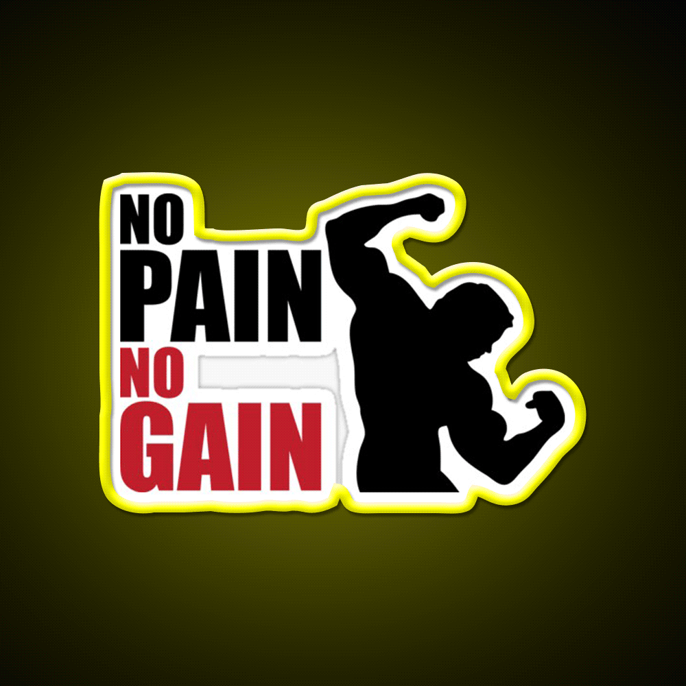 No Pain No Gain Gym Fitness Led Neon Sign Rgb Color