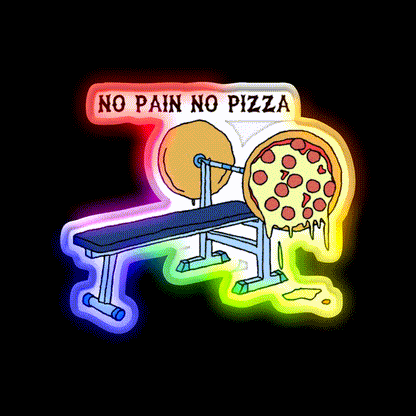 No Pain No Pizza Gym Fitness Led Neon Sign Rgb Color