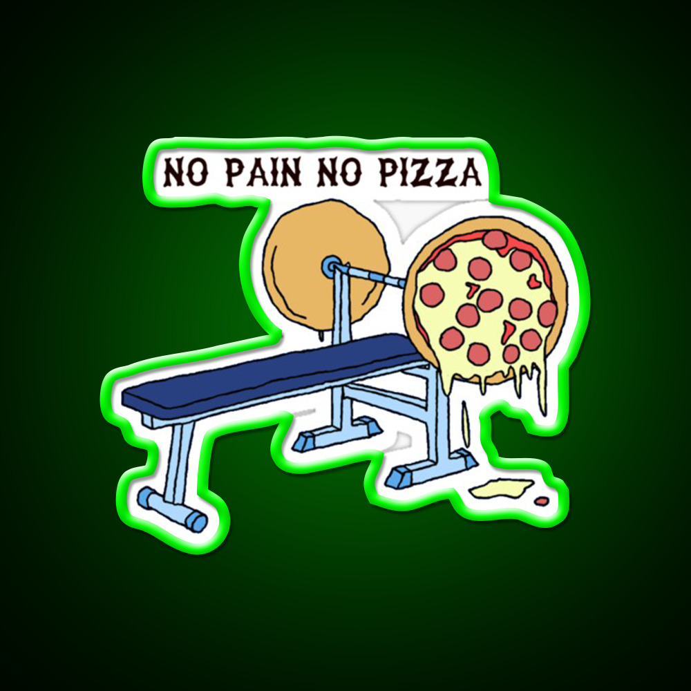 No Pain No Pizza Gym Fitness Led Neon Sign Rgb Color