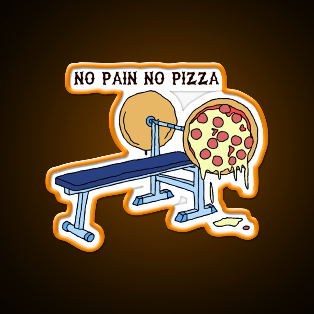 No Pain No Pizza Gym Fitness Led Neon Sign Rgb Color