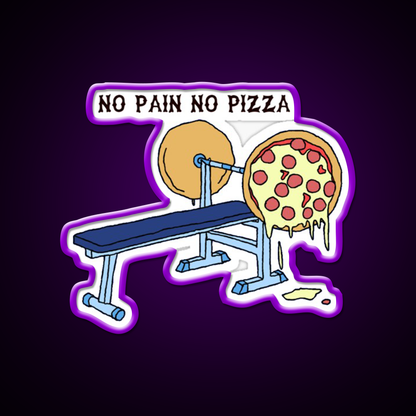 No Pain No Pizza Gym Fitness Led Neon Sign Rgb Color
