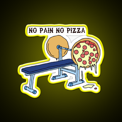 No Pain No Pizza Gym Fitness Led Neon Sign Rgb Color