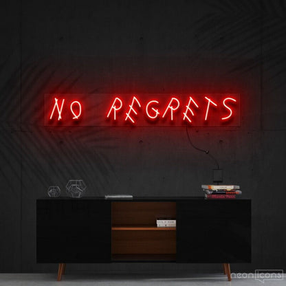 No Regrets Led Neon Sign For Motivational Spaces | Shineneon