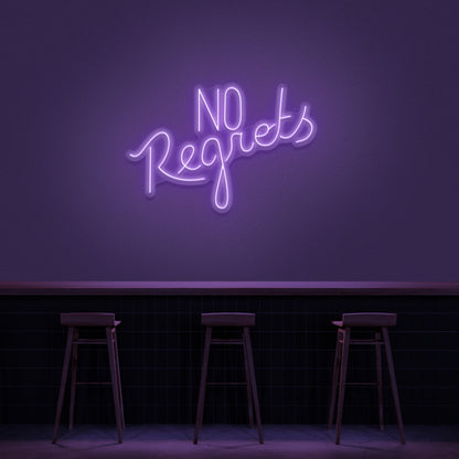 No Regrets Neon Sign | Shineneon