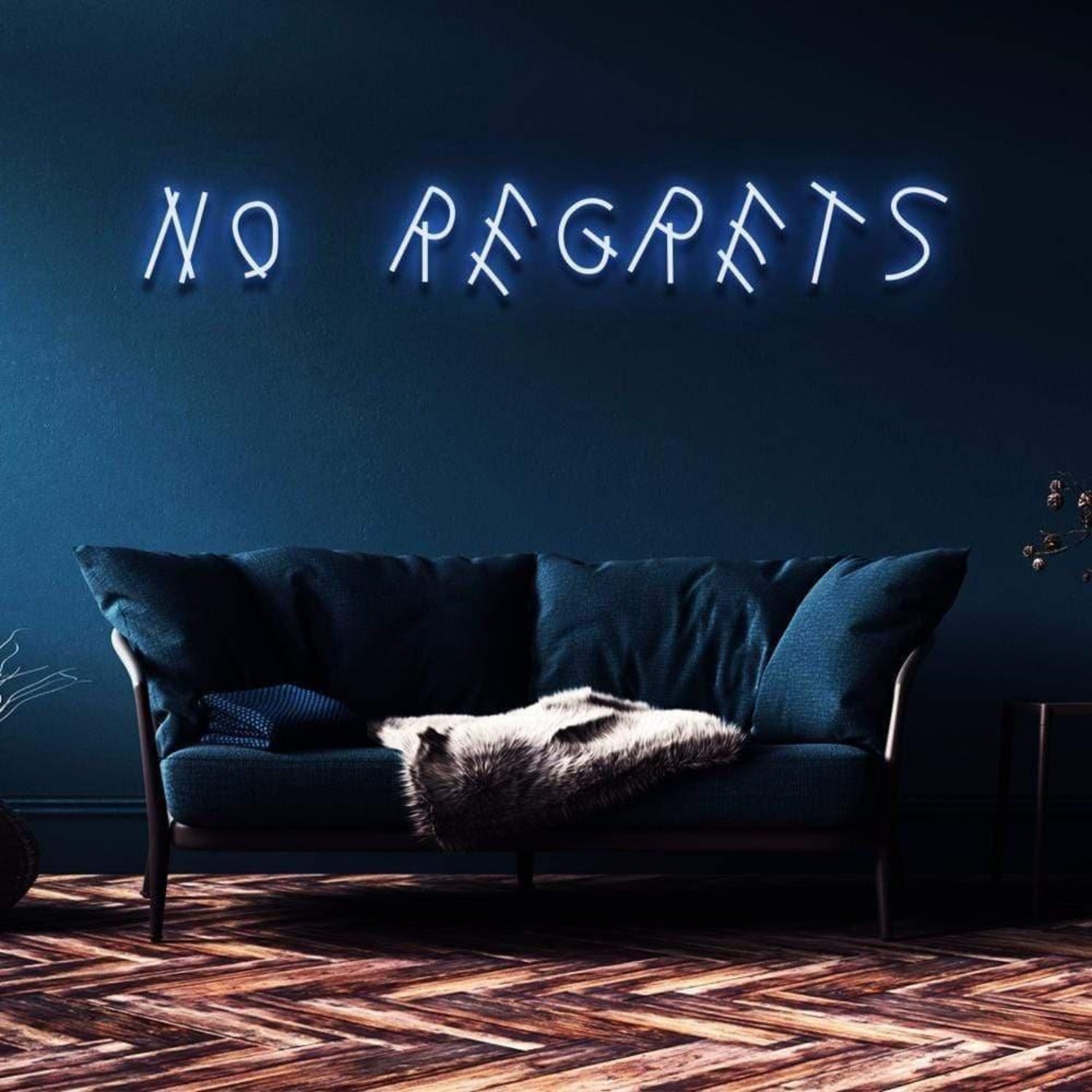 No Regrets Purple-Pink Led Neon Sign For Bedroom And Living Room Decor | Shineneon