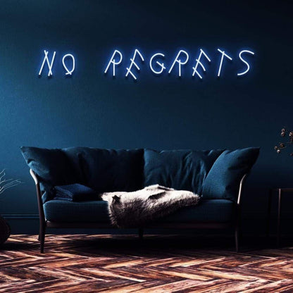 No Regrets Purple-Pink Led Neon Sign For Bedroom And Living Room Decor | Shineneon