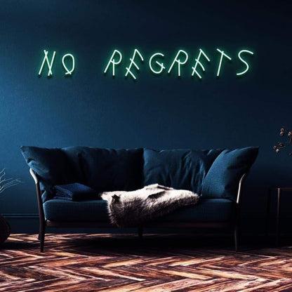 No Regrets Purple-Pink Led Neon Sign For Bedroom And Living Room Decor | Shineneon