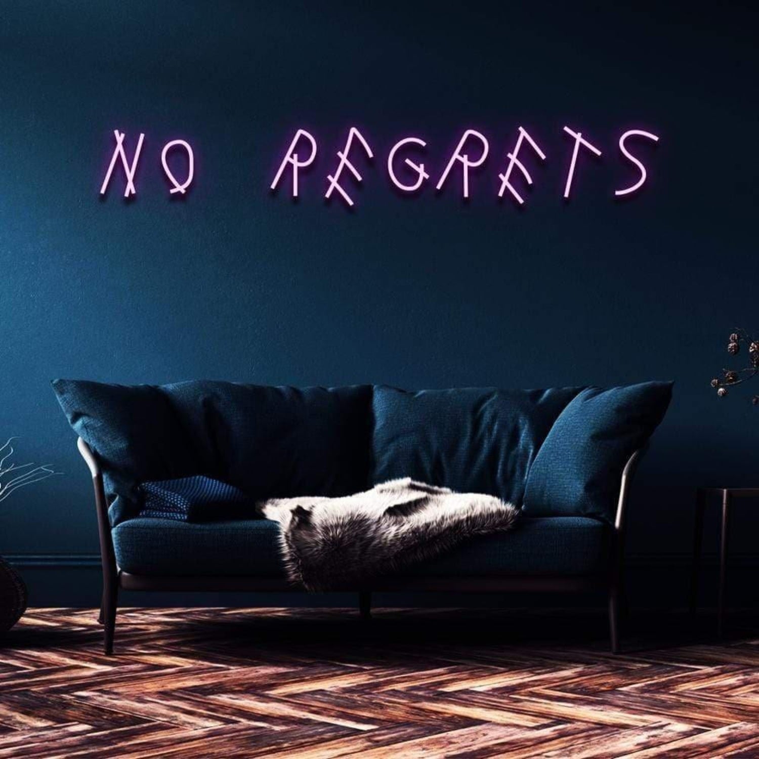 No Regrets Purple-Pink Led Neon Sign For Bedroom And Living Room Decor | Shineneon