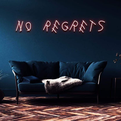 No Regrets Purple-Pink Led Neon Sign For Bedroom And Living Room Decor | Shineneon