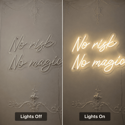 No Risk No Magic Wall Decor LED Neon Sign - Shineneon